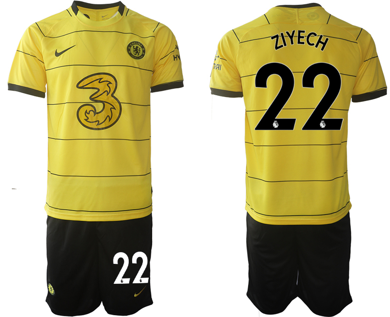 Men 2021-2022 Club Chelsea away yellow #22 Soccer Jersey->chelsea jersey->Soccer Club Jersey